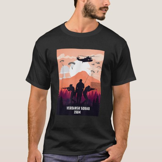 Terug naar Verdansk 1984 CoD Gaming Gulag Warzone T-shirt (Voorkant)