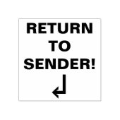 "TERUG NAAR VERZENDING!" Rubber Stempel (Afrduk)