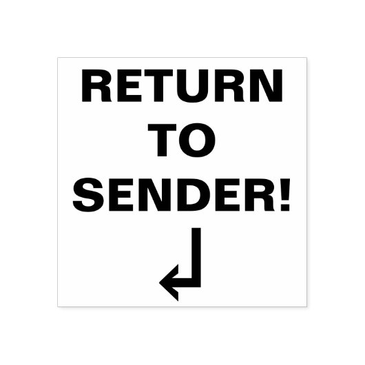 "TERUG NAAR VERZENDING!" Rubber Stempel (Afrduk)