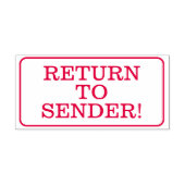 "TERUG NAAR VERZENDING!" Rubber Stempel (Design)