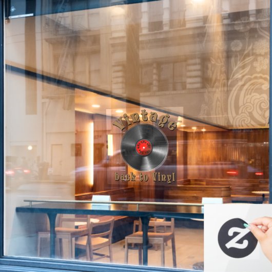 - Terug naar Vinyl, de plaat is terug, Oldie Raamsticker (Cafe Raam)