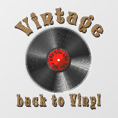 - Terug naar Vinyl, de plaat is terug, Oldie Raamsticker (Vel)