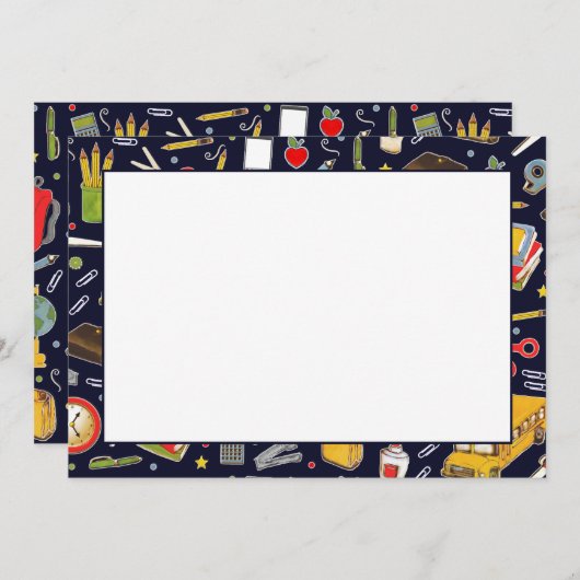 Terug naar Wenskaart op school Bedankkaart (Voorkant / Achterkant)