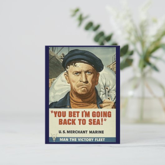 Terug naar Zee Briefkaart (Staand voorkant)