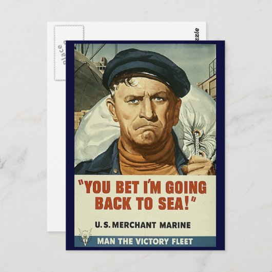 Terug naar Zee Briefkaart (Voorkant / Achterkant)