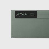 Terug naar zwart-groen gebergte etiket