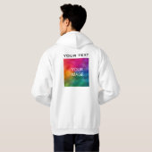 Terug Ontwerp Upload foto Afbeelding Mannen Modern Hoodie (Achterkant volledig)