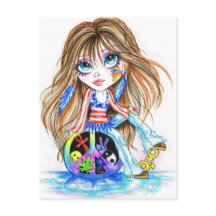 Terug op de dag dat Hippie Fantasy Art Briefkaart