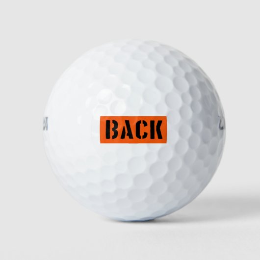 Terug op de voorkant golfballen (Voorkant)