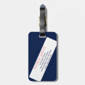 Terug op de weg, reizen bagagelabel (Achterkant verticaal)