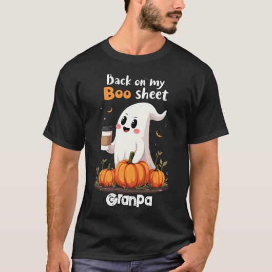 Terug op mijn boekenblad Funny Halloween Boo Ghost T-shirt (Voorkant)