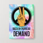 Terug op Populaire Vraag | Tie-Dye Vredesteken Kno Button (Voorkant)