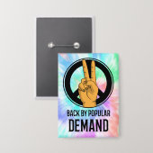 Terug op Populaire Vraag | Tie-Dye Vredesteken Kno Button (Voorkant / Achterkant)