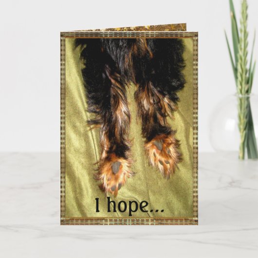 Terug op uw Personaliseerbare voeten Kaart (Voorkant)