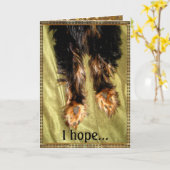 Terug op uw Personaliseerbare voeten Kaart (Gele Bloem)