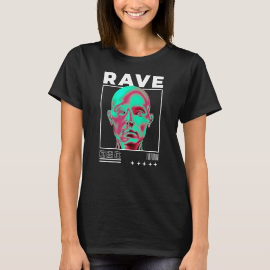 Terug Print Rave High Tech Minimale Techno Hardtec T-shirt (Voorkant)