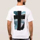 Terug Print T-Shirt Trend Abstract Blauwe Oceaan (Achterkant)