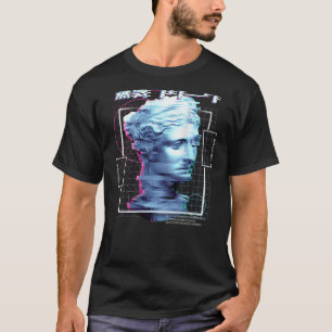 Terug print Techno muziek Vaporwave EDM party rave T-shirt