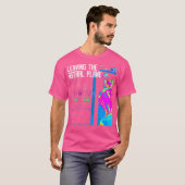 Terug Print Techno Muziek Vaporwave EDM Party Rave T-shirt (Voorkant volledig)