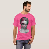Terug Print Techno Muziek Vaporwave EDM Party Rave T-shirt (Voorkant volledig)