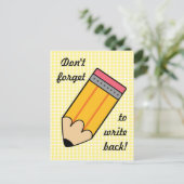 Terug schrijven briefkaart (Staand voorkant)