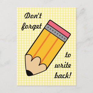 Terug schrijven briefkaart