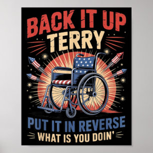 Terug Terry In Zijn Omgekeerde Grappige 4 Juli Poster