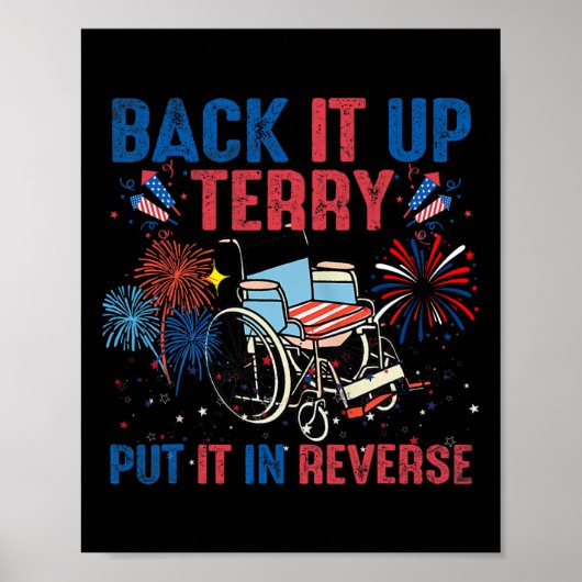 Terug Terry Zet het in zijn achteruit Vuurwerk Vla Poster (Voorkant)