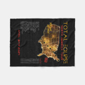 Terug) Totale Zonsverduistering 2024 Noord-Amerika Fleece Deken (Voorkant (Horizontaal))