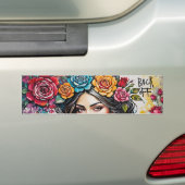 "Terug uit" Boho Floral Bumpersticker (Op auto)
