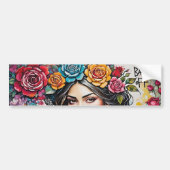 "Terug uit" Boho Floral Bumpersticker (Voorkant)