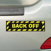 Terug uit zwart geel waarschuwing sticker (Op auto)