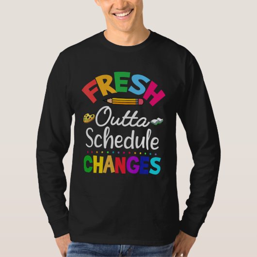 Terug Uitgebreid schema Wijzigingen School Counsel T-shirt (Voorkant)
