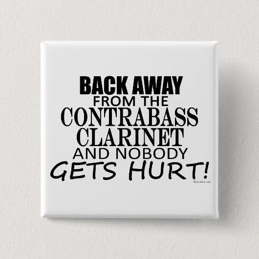 Terug van de contrabass Clarinet Vierkante Button 5,1 Cm (Voorkant)