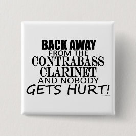 Terug van de contrabass Clarinet Vierkante Button 5,1 Cm