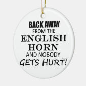 Terug van de Engelse Hoorn Keramisch Ornament (Links)