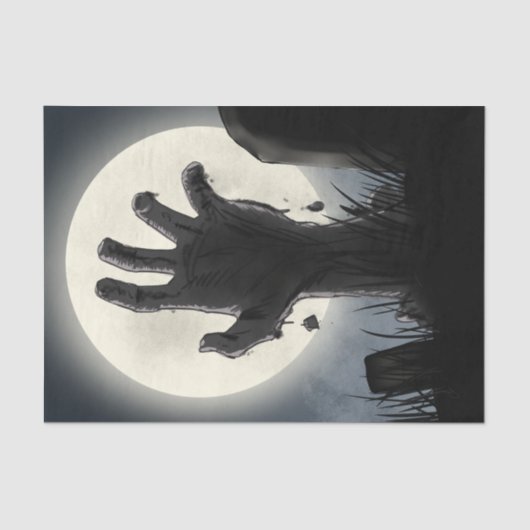 Terug van de Grave Zombie Graveyard Tissuepapier (Voorkant)