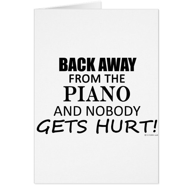 Terug van de piano (Voorkant)