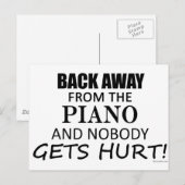 Terug van de piano briefkaart (Voorkant / Achterkant)