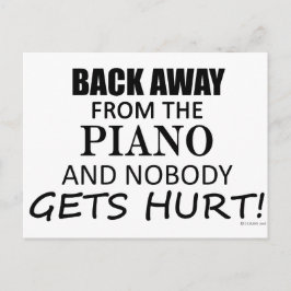 Terug van de piano briefkaart