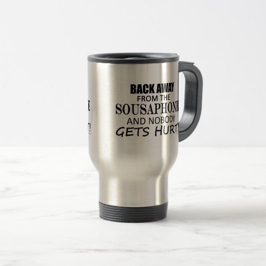 Terug van de Sousaphone Travel Mug Reisbeker (Voorkant rechts)