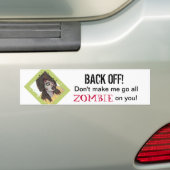 Terug van de Zombie-Bumpersticker Bumpersticker (Op auto)
