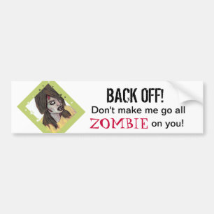 Terug van de Zombie-Bumpersticker Bumpersticker