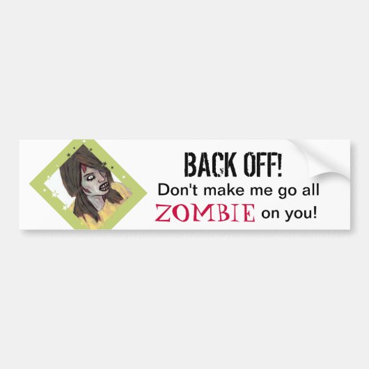 Terug van de Zombie-Bumpersticker Bumpersticker (Voorkant)