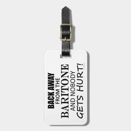 Terug van het Baritone-Bagagelabel Bagagelabel (Voorkant verticaal)