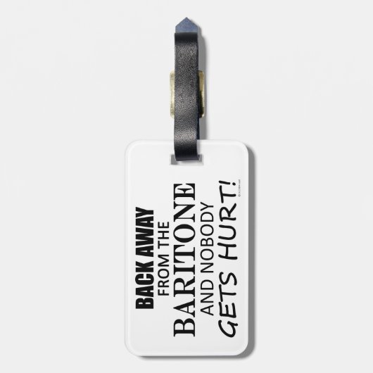 Terug van het Baritone-Bagagelabel Bagagelabel (Achterkant verticaal)