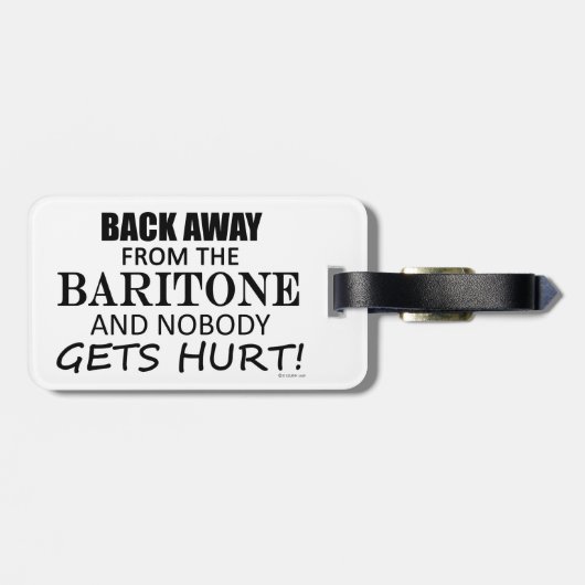 Terug van het Baritone-Bagagelabel Bagagelabel (Achterkant horizontaal)