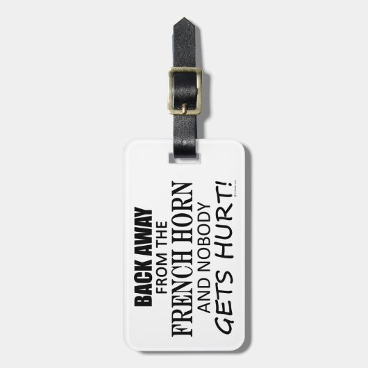 Terug van het Franse Bagagelabel van de Hoorn van  (Voorkant verticaal)