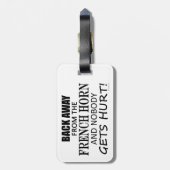 Terug van het Franse Bagagelabel van de Hoorn van (Achterkant verticaal)