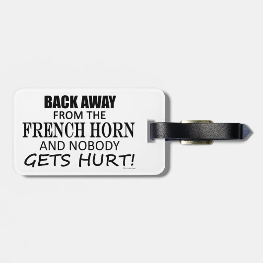 Terug van het Franse Bagagelabel van de Hoorn van  (Achterkant horizontaal)